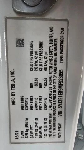 2021 Tesla Model 3 - Image 21 of 21