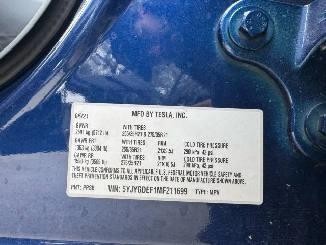 2021 Tesla Model Y Performance - Image 7 of 9