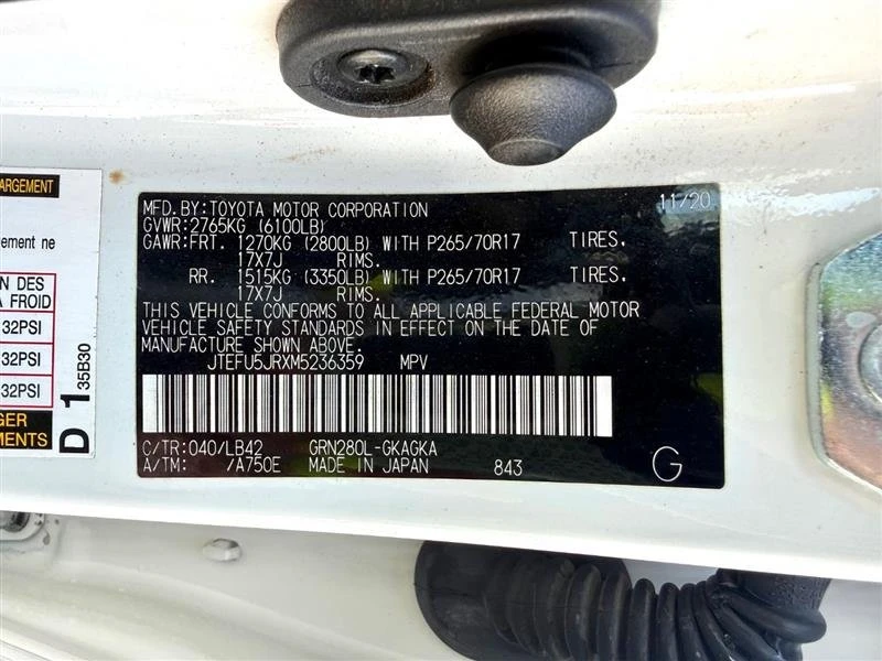 2021 Toyota 4Runner 5th Gen - Image 19 of 19