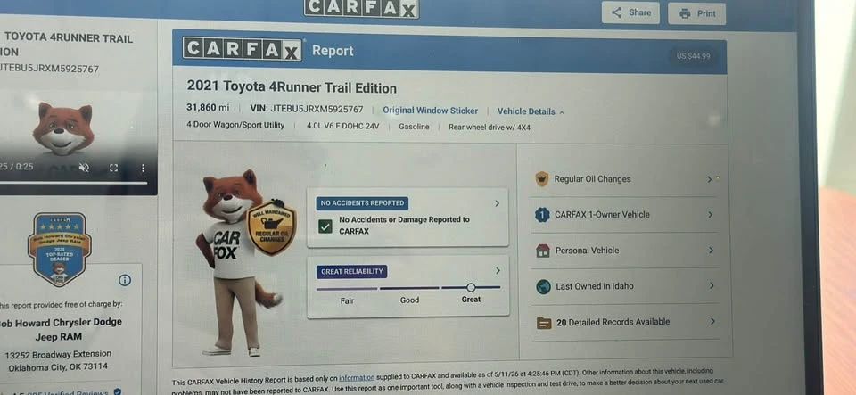 2021 Toyota 4Runner 5th Gen - Image 18 of 19