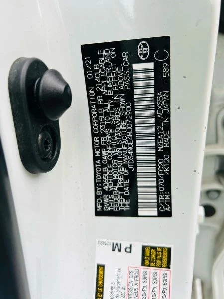 2021 Toyota Corolla 12th Gen - Image 11 of 12