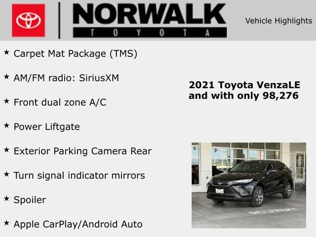 2021 Toyota Venza - Image 10 of 21