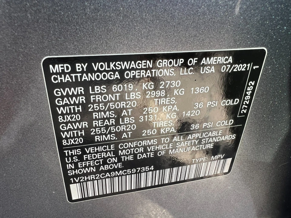 2021 Volkswagen Atlas - Image 12 of 21