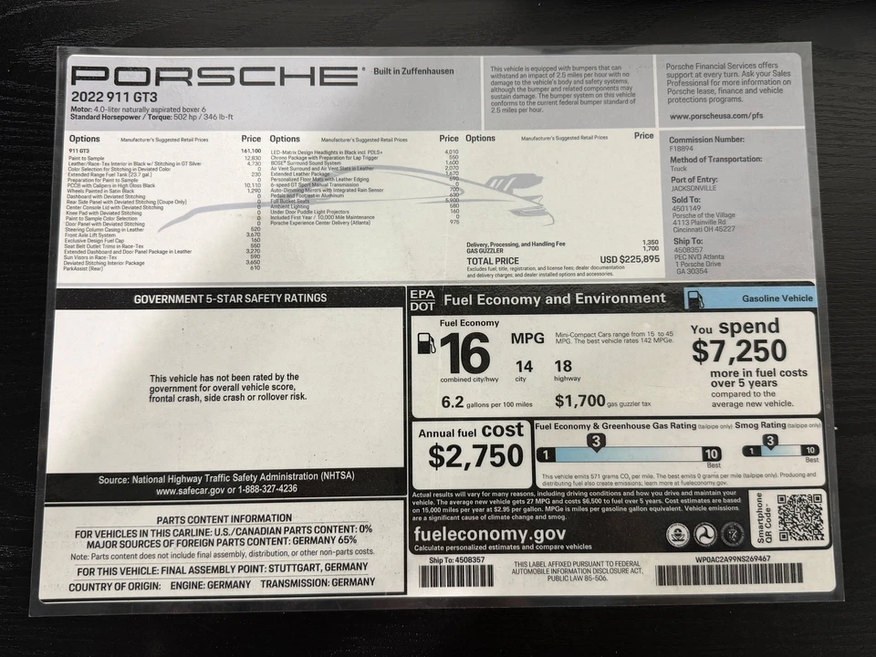 2022 Porsche 992 GT3 - Image 25 of 25