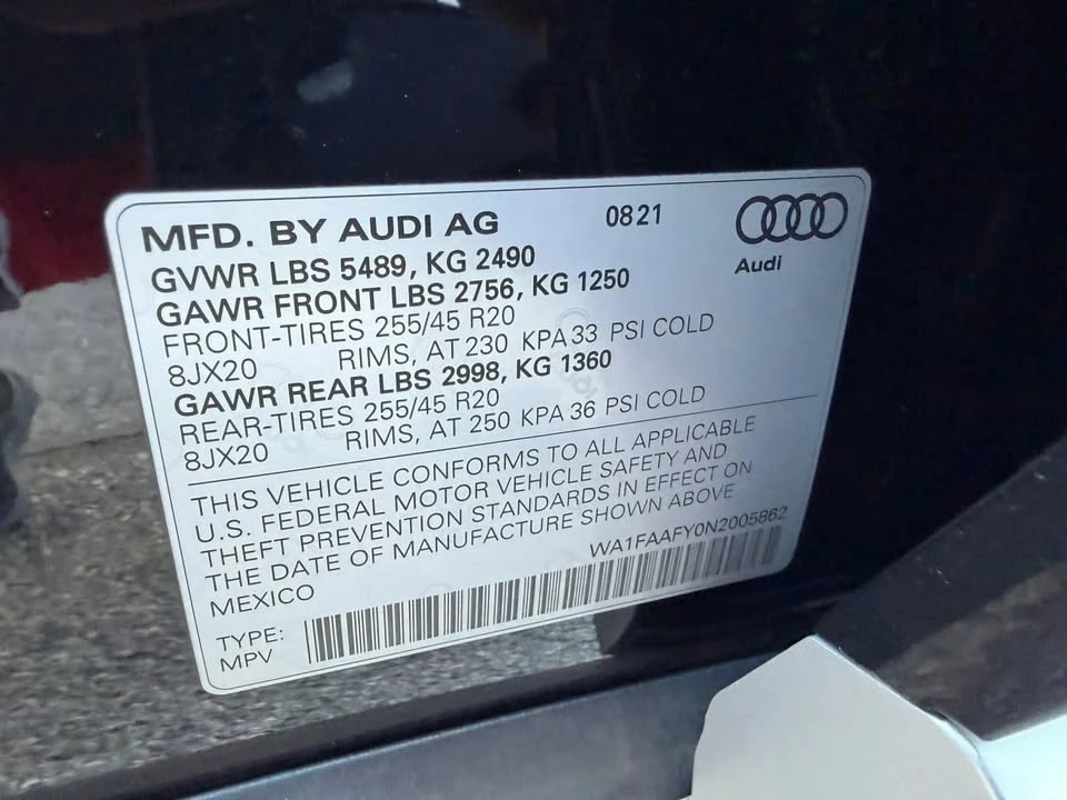 2022 Audi FY Q5 - Image 12 of 20