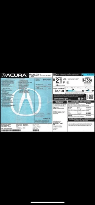 2022 Acura NC1 NSX - Image 16 of 20