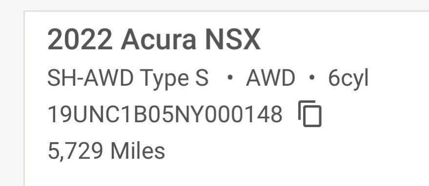 2022 Acura NC1 NSX - Image 9 of 9