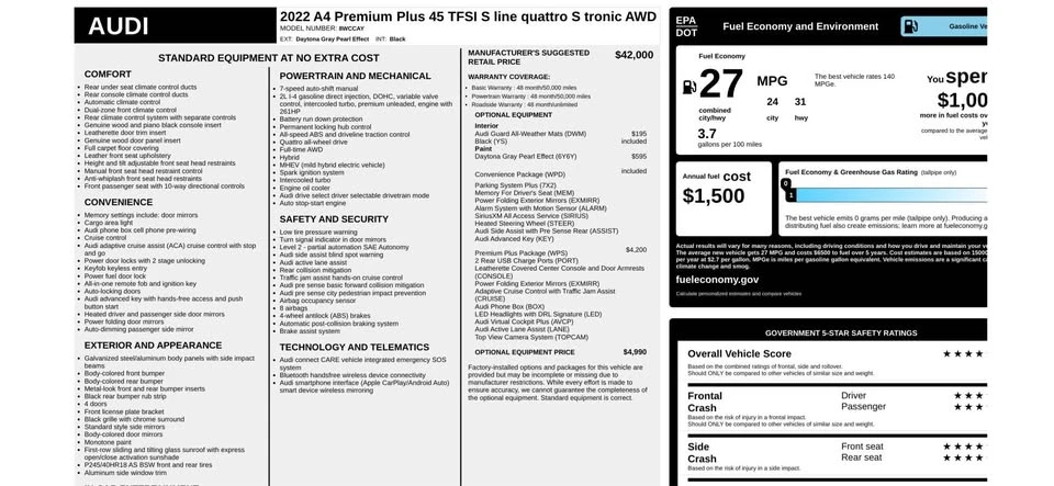2022 Audi B9 A4 - Image 12 of 12