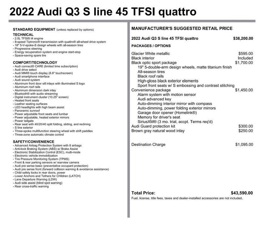 2022 Audi F3 Q3 - Image 17 of 18