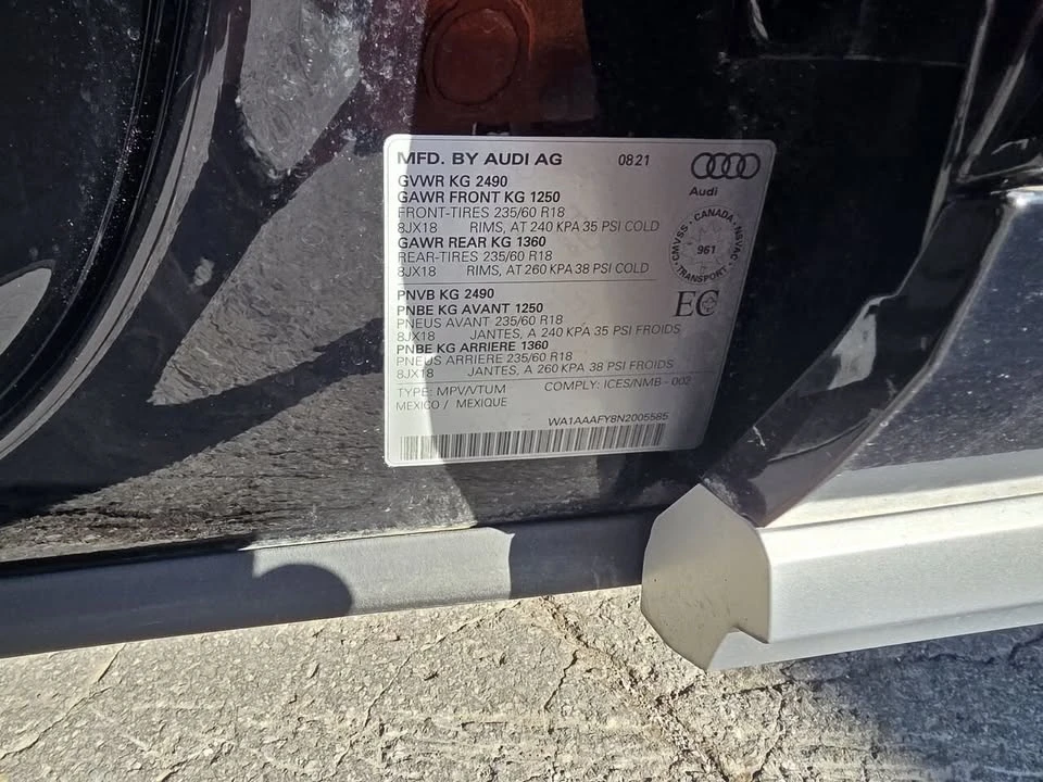 2022 Audi FY Q5 - Image 9 of 14