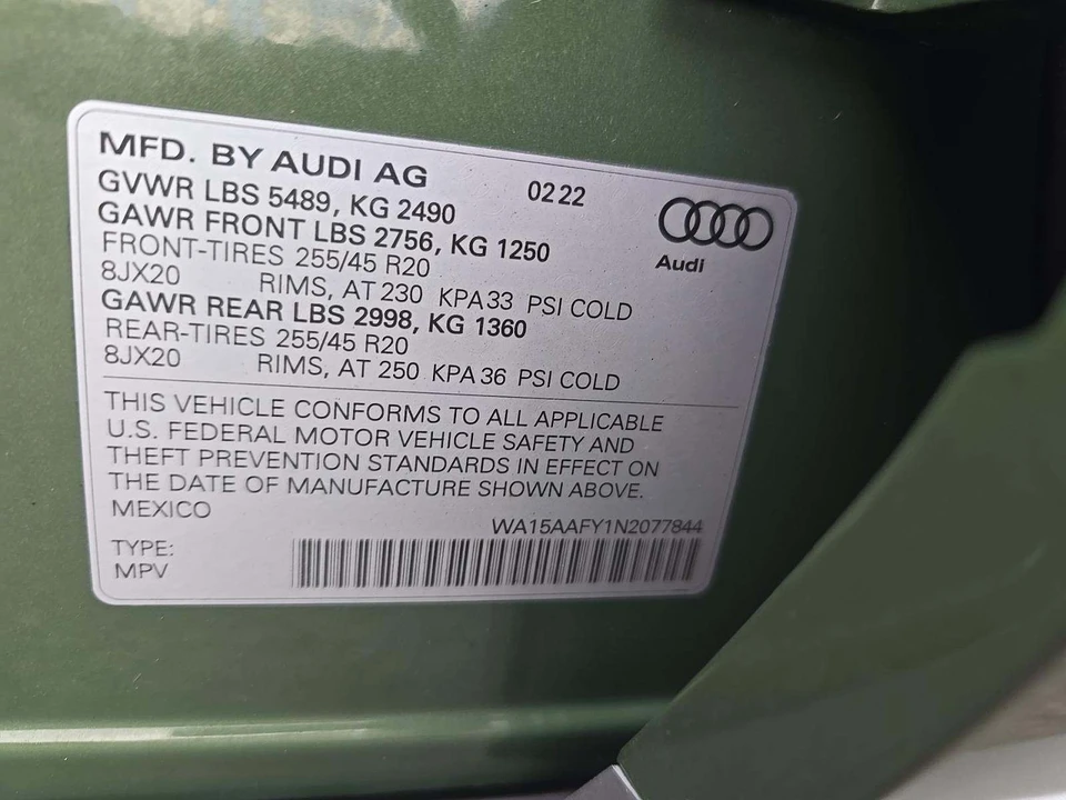 2022 Audi FY Q5 - Image 10 of 14