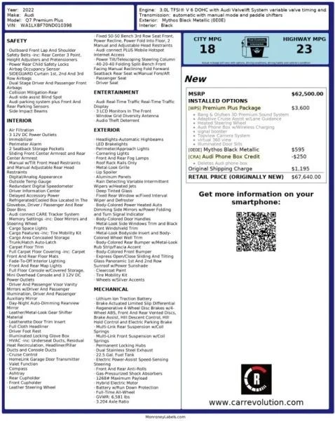 2022 Audi 4M Q7 - Image 12 of 12
