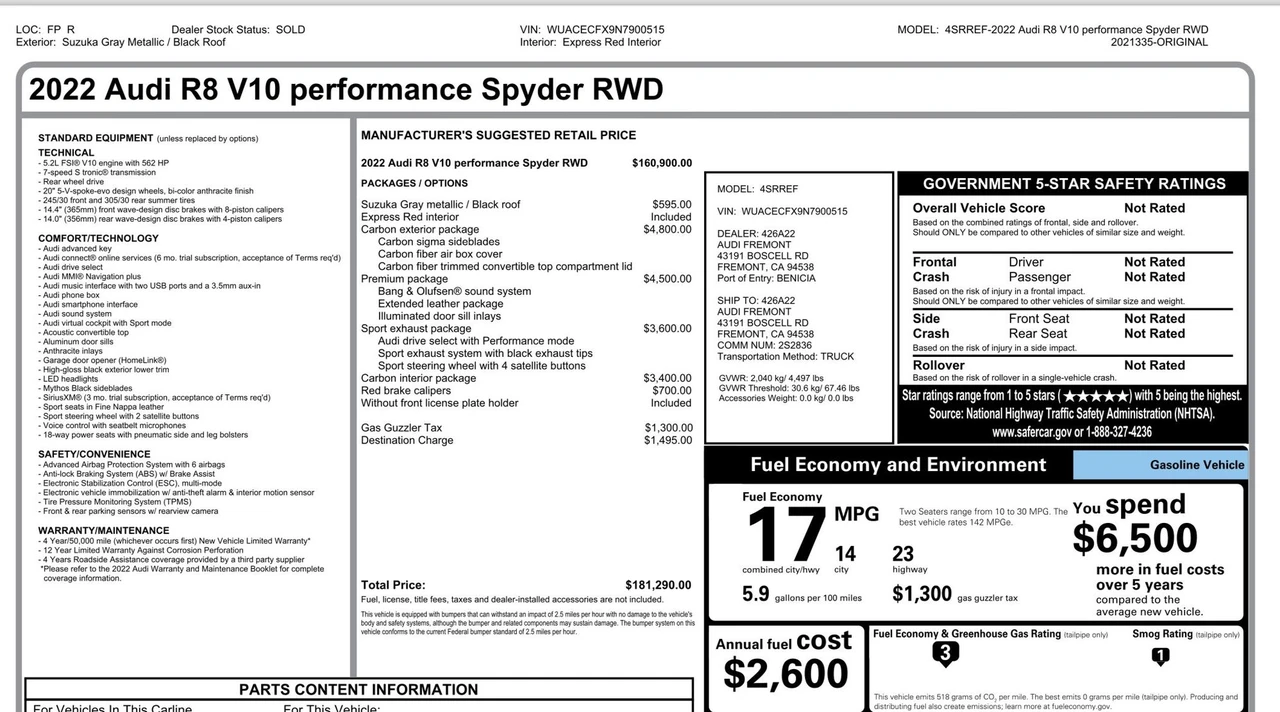 2022 Audi 4S R8 - Image 25 of 25