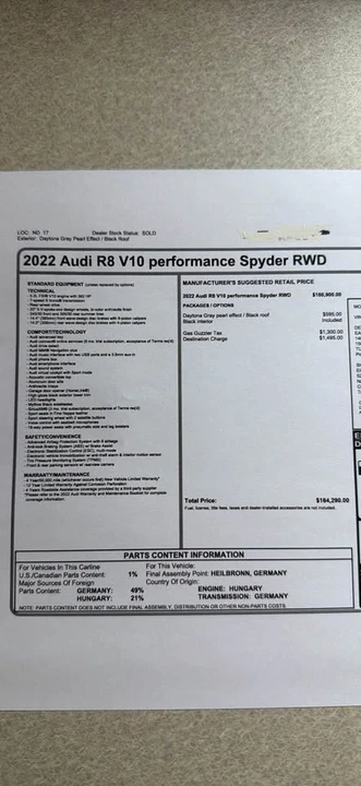 2022 Audi 4S R8 - Image 15 of 15