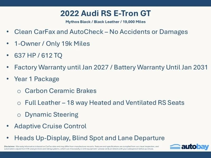 2022 Audi e-tron GT - Image 3 of 12