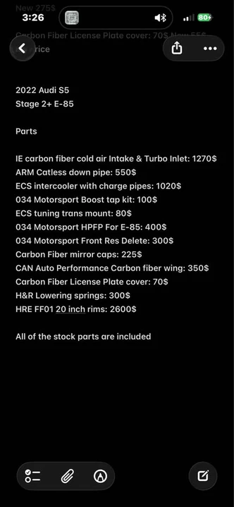2022 Audi B9 S5 - Image 11 of 11