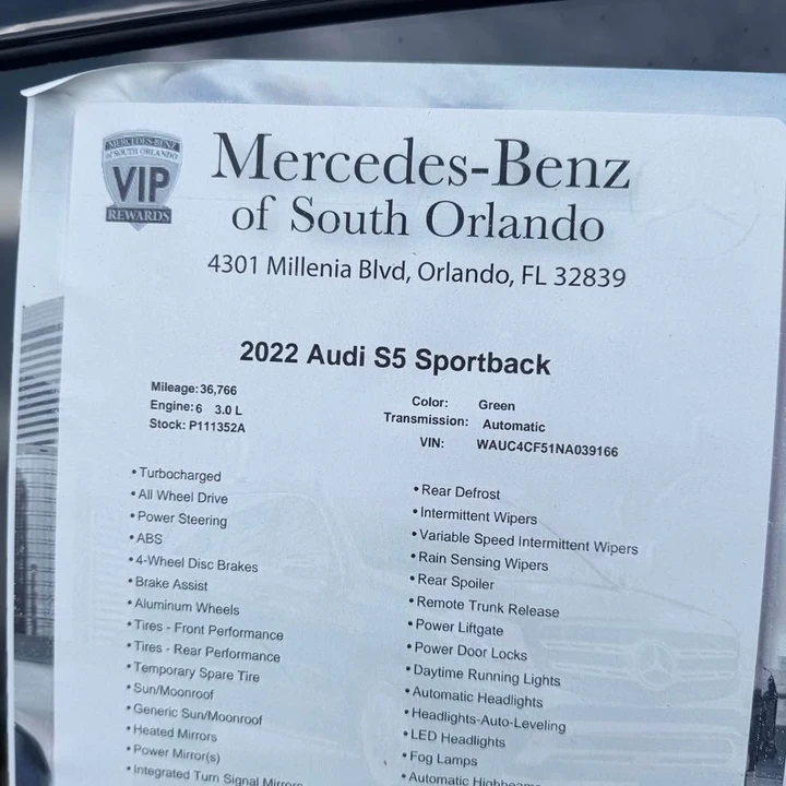 2022 Audi B9 S5 - Image 10 of 12
