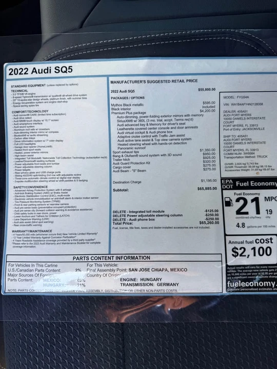 2022 Audi FY SQ5 - Image 3 of 20