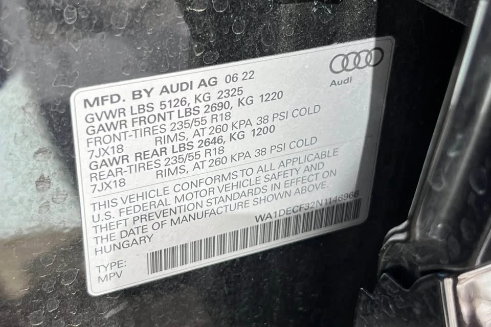 2022 Audi F3 Q3 - Image 17 of 17