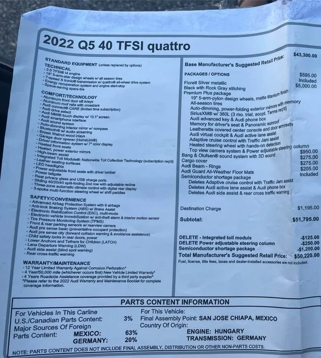 2022 Audi FY Q5 - Image 10 of 10