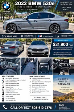 2022 BMW 5 Series 530e Sedan 4D