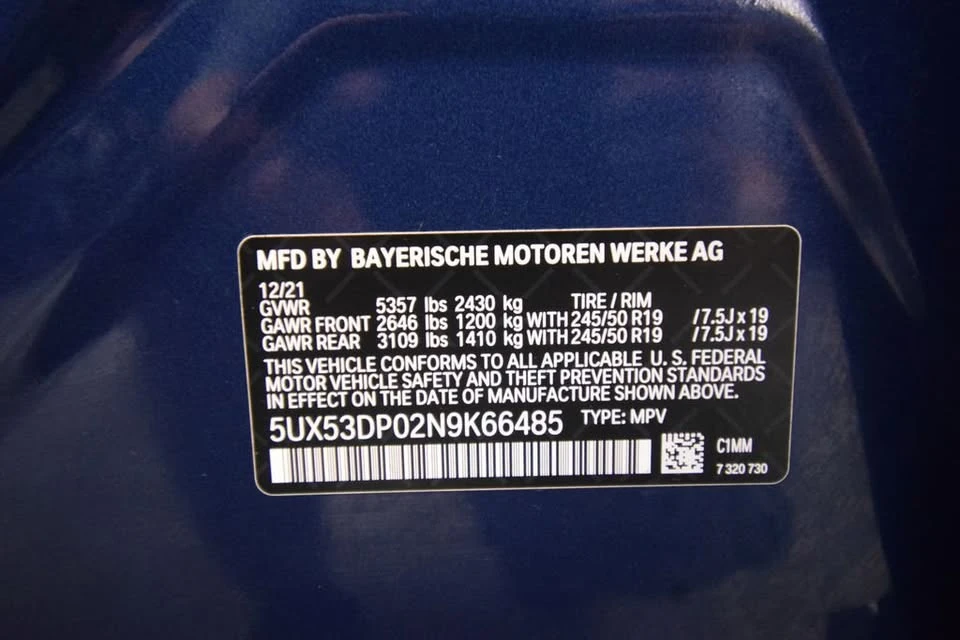 2022 BMW G01 X3 - Image 18 of 19