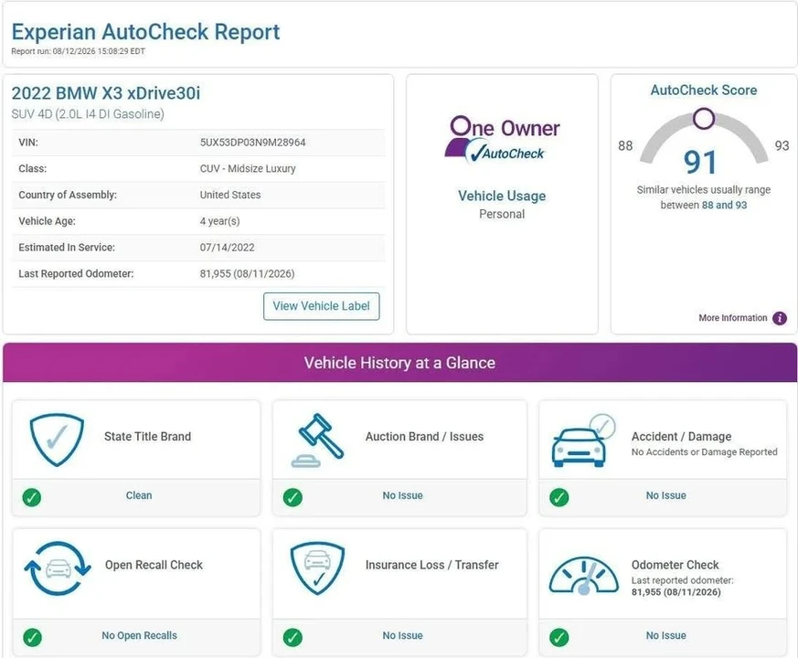 2022 BMW G01 X3 - Image 3 of 4