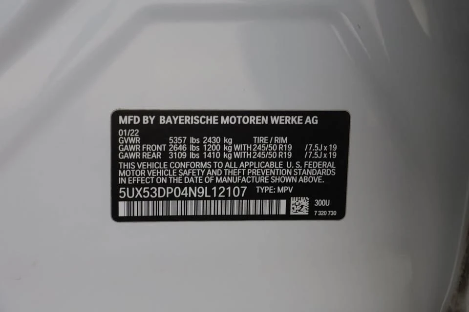 2022 BMW G01 X3 - Image 19 of 19