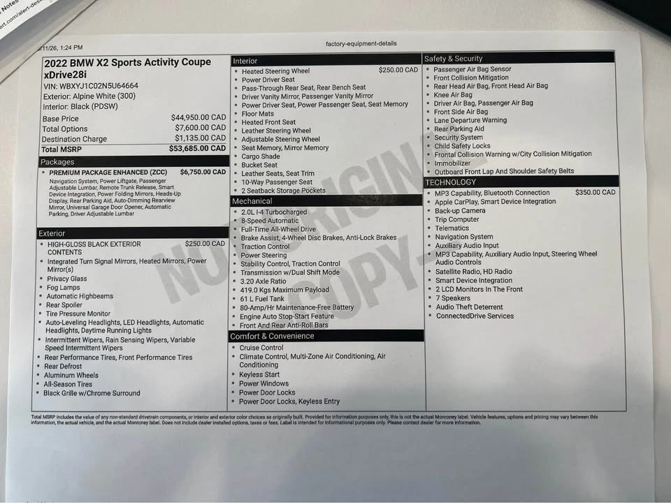 2022 BMW F39 X2 - Image 14 of 14