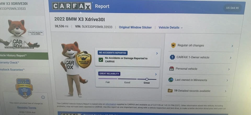 2022 BMW G01 X3 - Image 17 of 17