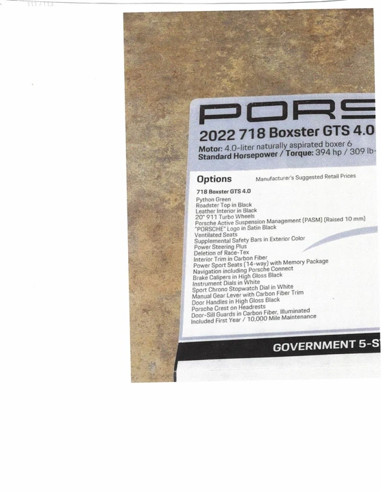 2022 Porsche 718 Boxster GTS 4.0 - Image 15 of 16