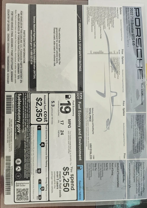 2022 Porsche 718 Boxster GTS 4.0 - Image 6 of 6