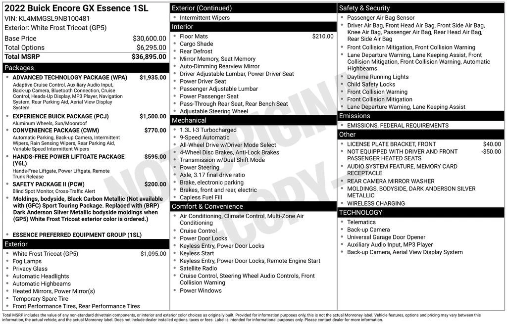 2022 Buick Encore GX - Image 2 of 2
