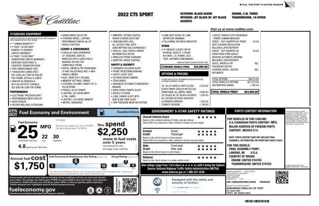 2022 Cadillac CT5 - Image 3 of 12