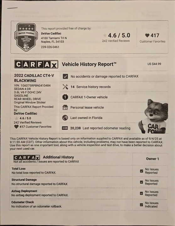 2022 Cadillac CT4-V Blackwing - Image 18 of 21