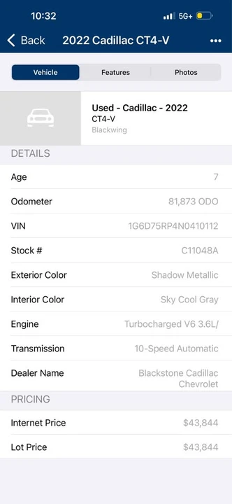 2022 Cadillac CT4-V Blackwing - Image 16 of 16