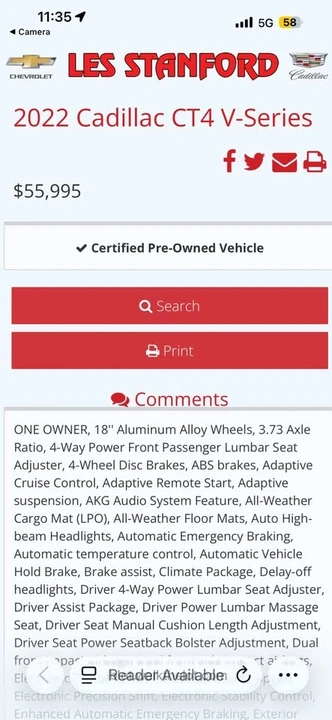 2022 Cadillac CT4-V Blackwing - Image 8 of 11