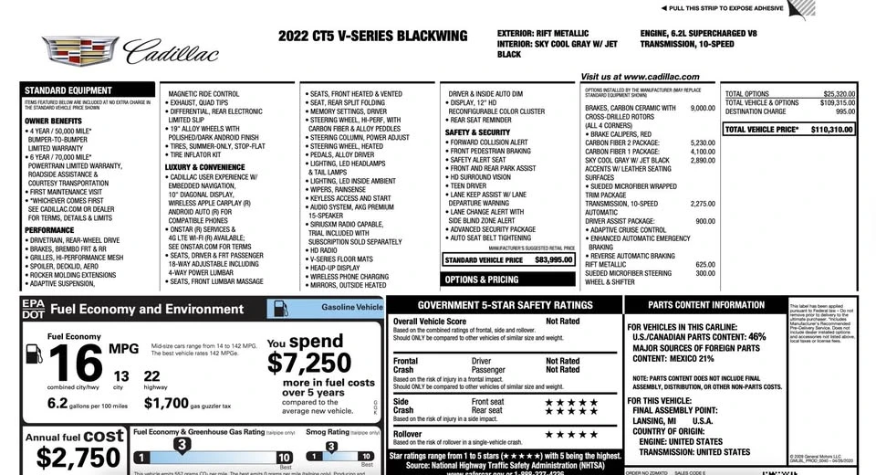 2022 Cadillac CT5-V Blackwing - Image 11 of 11