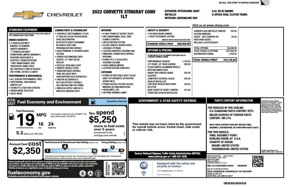 2022 Chevrolet Corvette C8 - Image 16 of 16