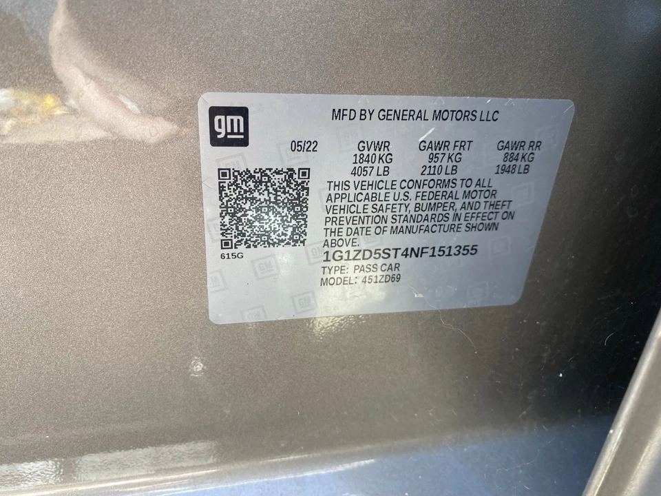 2022 Chevrolet Malibu - Image 14 of 14