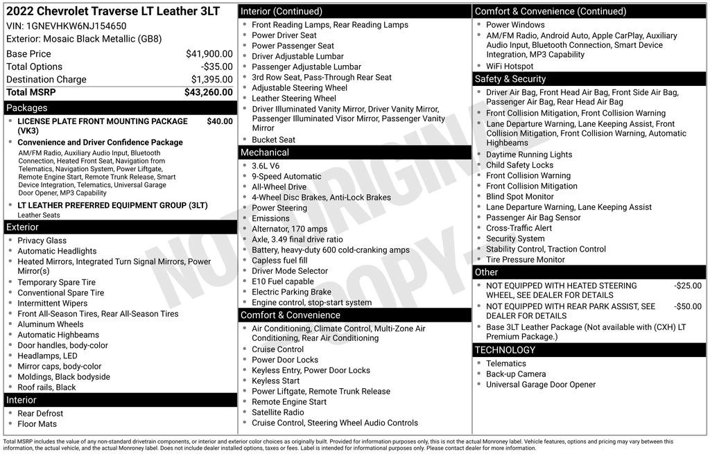 2022 Chevrolet Traverse - Image 7 of 12