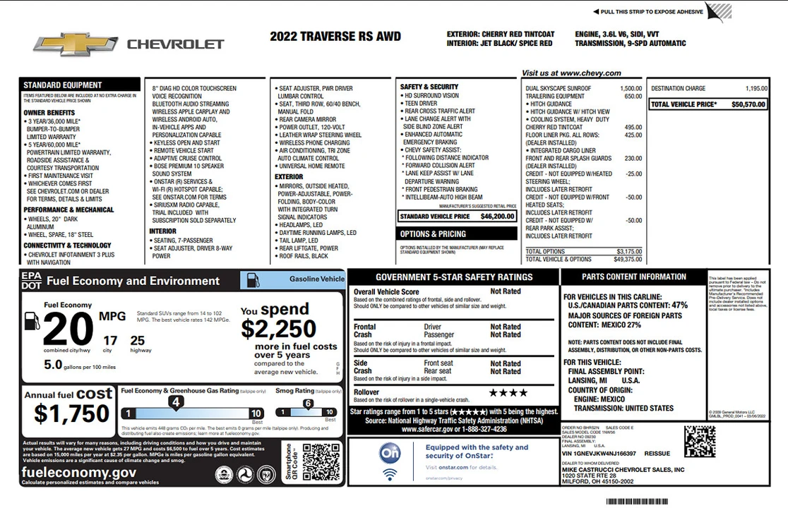 2022 Chevrolet Traverse - Image 10 of 21