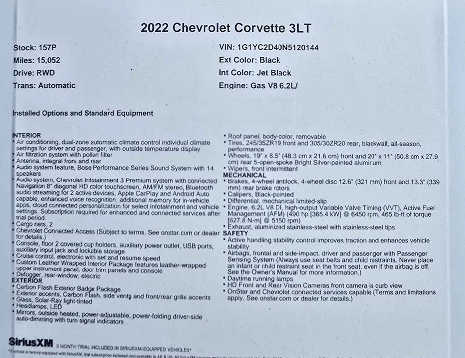 2022 Chevrolet Corvette C8 - Image 6 of 6