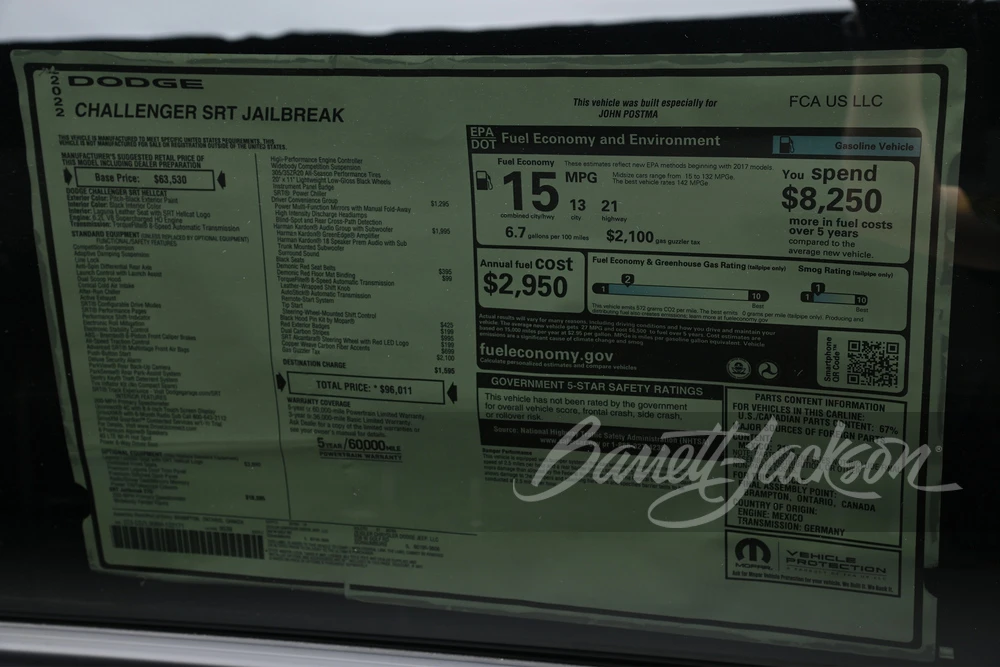 2022 Dodge Challenger SRT Hellcat 3rd Gen - Image 8 of 28