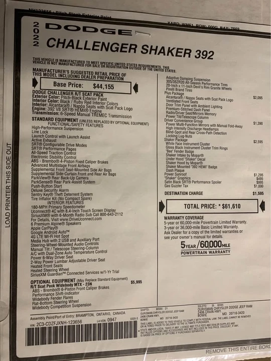2022 Dodge Challenger SRT8 & 392 3rd Gen - Image 11 of 11