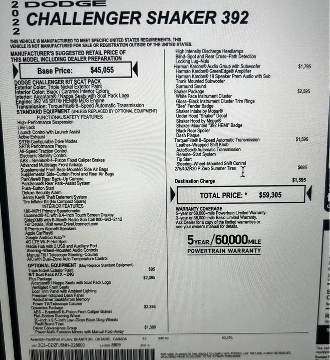 2022 Dodge Challenger 3rd Gen - Image 9 of 10