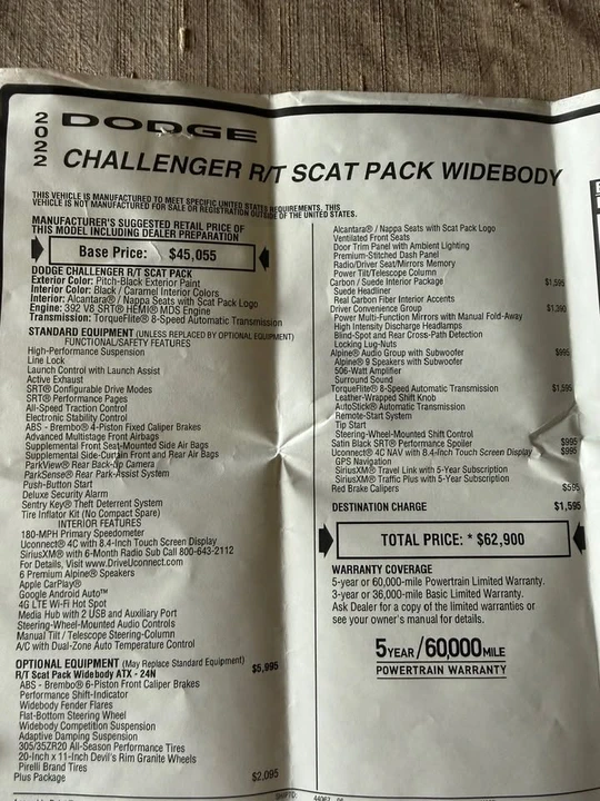 2022 Dodge Challenger SRT8 & 392 3rd Gen - Image 8 of 18