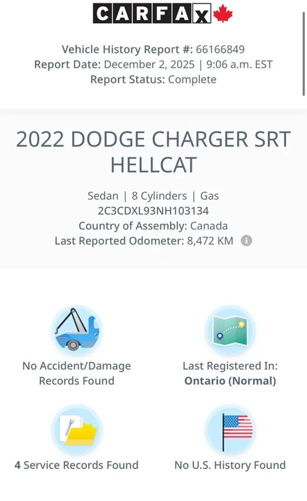 2022 Dodge Charger SRT Hellcat 7th Gen - Image 12 of 12