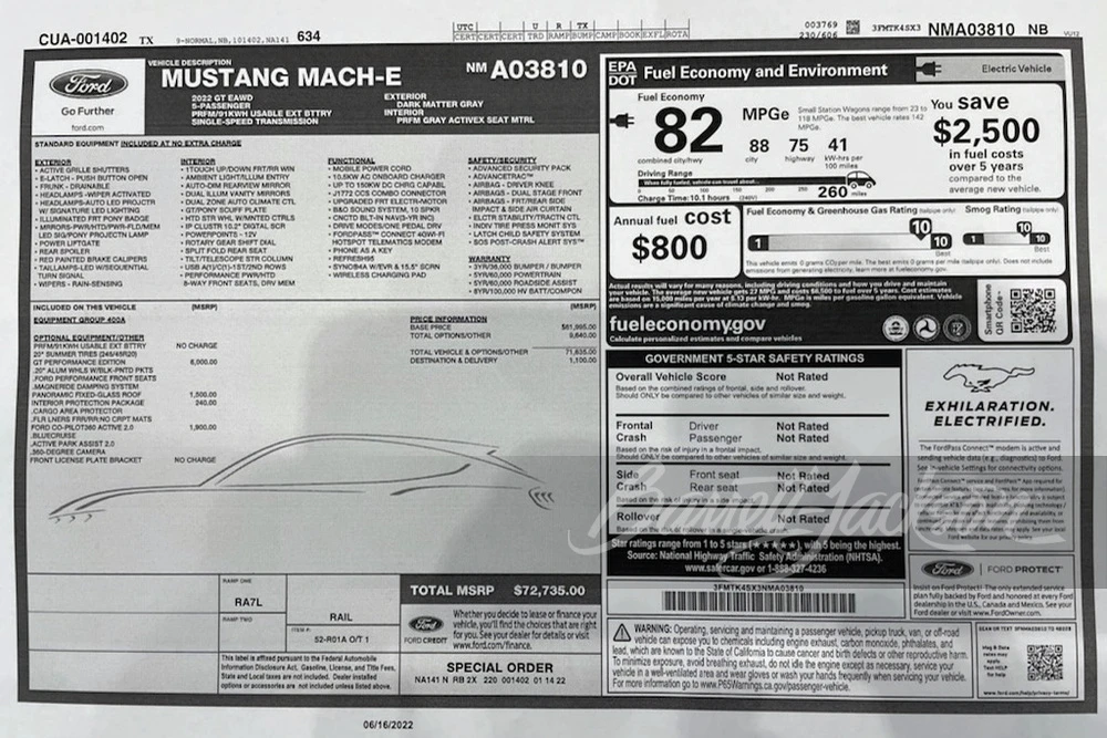 2022 Ford Mustang Mach-E - Image 7 of 7