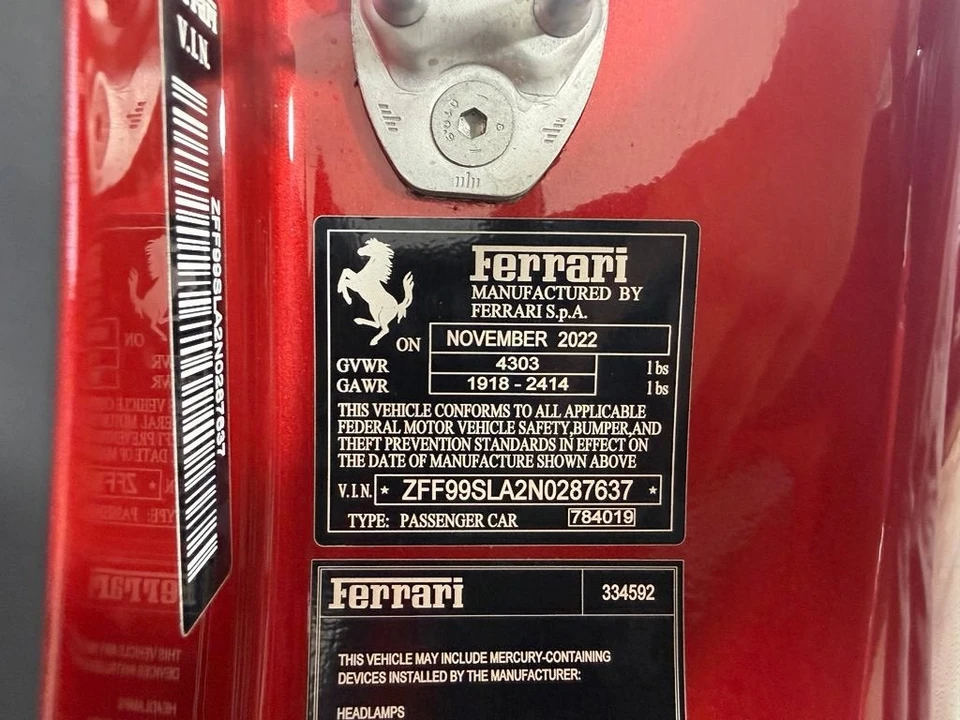 2022 Ferrari 296 GTB - Image 25 of 25